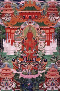 Buda Amitayus en su Tierra Pura